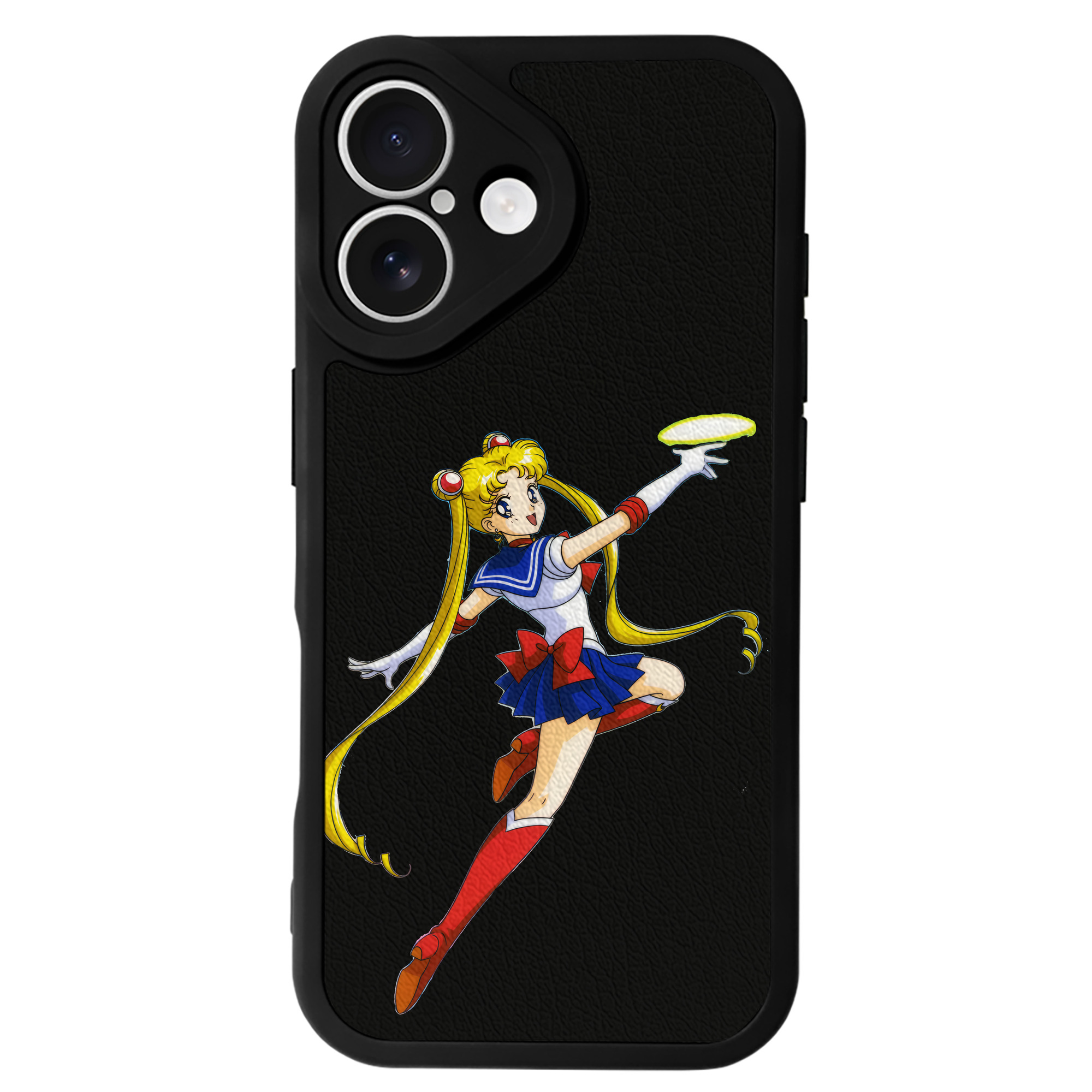 （画像用） 美少女戦士セーラームーン 月野 うさぎ つきの うさぎ Sailor Moon Tsukino Usagi 【iPhone 16シリーズ対応】シリコンスマホケース（レザー調） 材質：シリコン